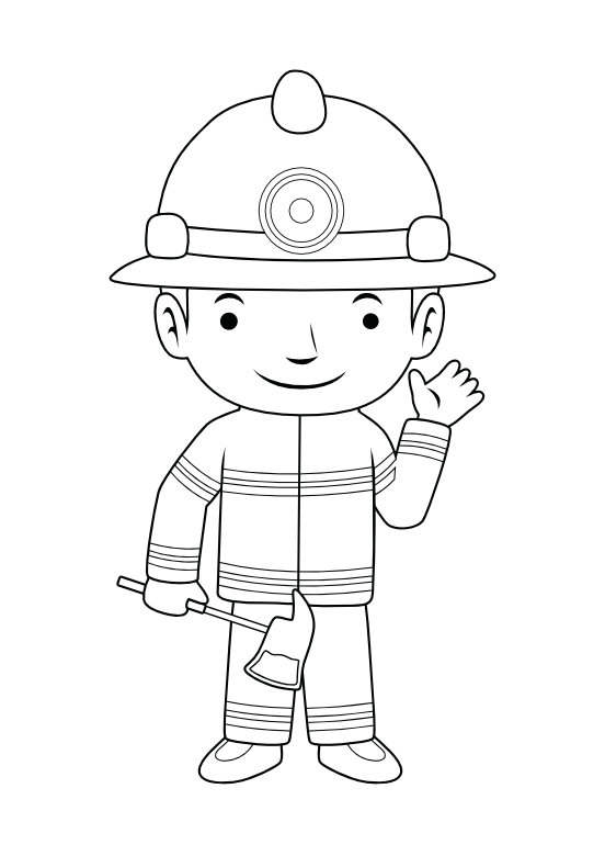 Pan Strażak kolorowanki